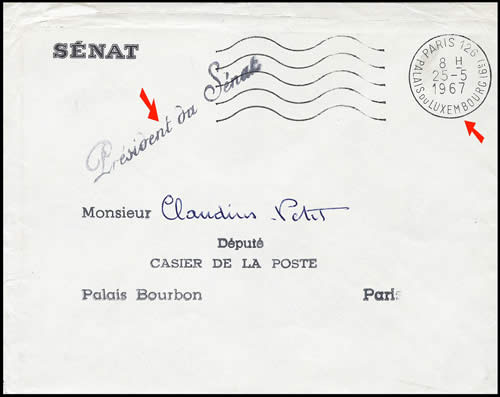 Franchise du Président du Sénat