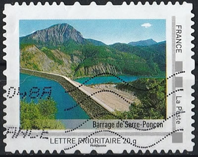 Timbre personnalisé barrage de Serre-Ponçon