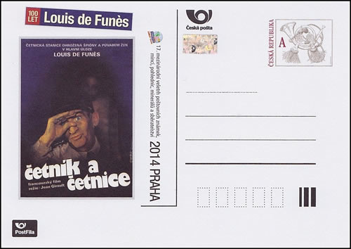 Affiche du film Le gendarme de Saint-Tropez sur entier postal de Tchékie