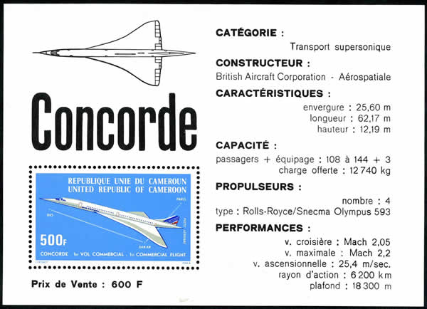 Caractéristiques du Concorde