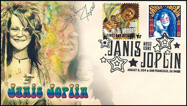 FDC Janis Joplin en souvenir de Woodstock