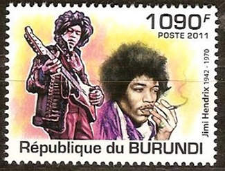 Jimi Hendrix timbre du Burundi