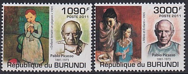 Picasso-timbres du Burundi