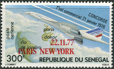 1ervol Paris-New-york en Concorde 1977