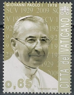 Pape JEAN-PAUL 1ER timbre du Vatican 2009