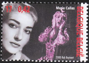 Maria Callas timbre de Belgique