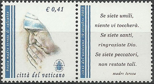 Mère Teresa timbre du Vatican