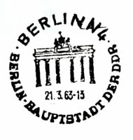 Oblitération Berlin capitale de la DDR