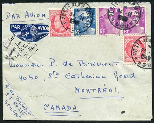 Blocus de Berlin lettre du BPM 600 pour le Canada