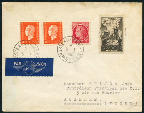 Lettre du BPM 602 janvier 1946 pour Vichy