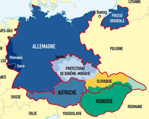 Carte de l'Allemagne en août 1939