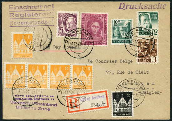 Diernier jour de validité des timbres de la Bizone et de la ZOF