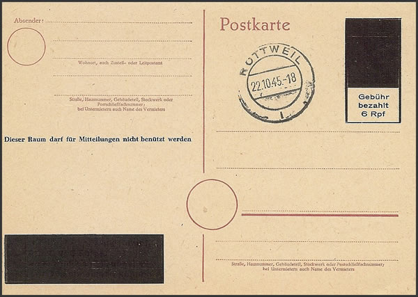 entier postal hitlérien caviardé et réévalué