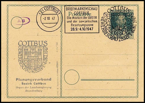 Exposition de timbres soviétiques et de la SBZ