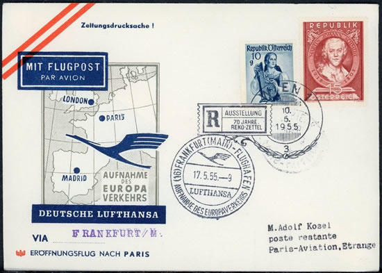 1er vol Lufthansa vers Paris