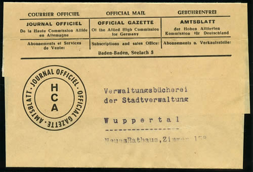 Journal Officielde la Haute Commission Alliée en Allemgane