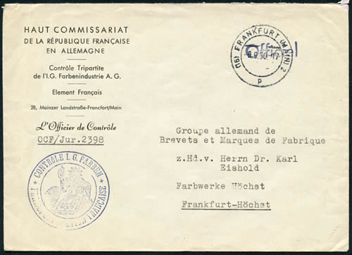 Haut Commissariat controle de l'IG Farben