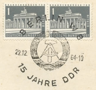 Oblitération temporaire pour le 15ème anniversaire de la RDa