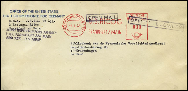 représentation amércaine à la haute Commission alliée