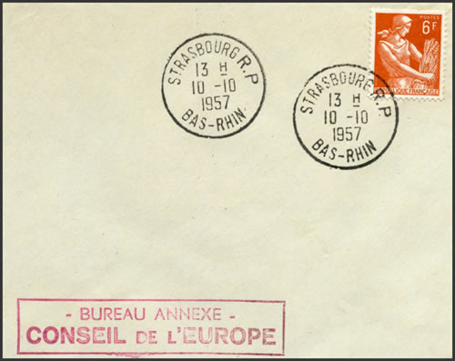 Réunion en 1957 de l'UEO à Strasbourg