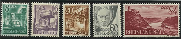 Timbres de Rhénanie en Dpf