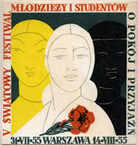 logo du festival de la Jeunesse à Varsovie 1955