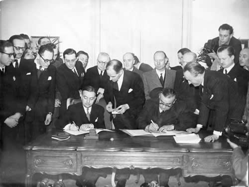 Signature du traite de Dunkerque