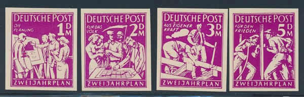 essais de timbres pour le plan biennal