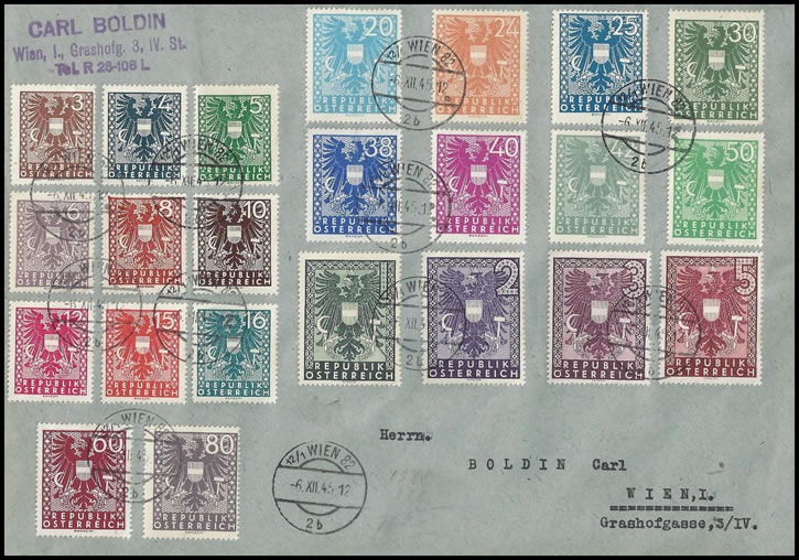 Série courante sur lettre