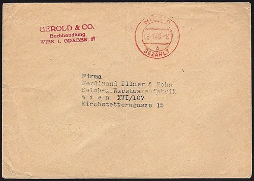 Marque de port payé circulare Wienn