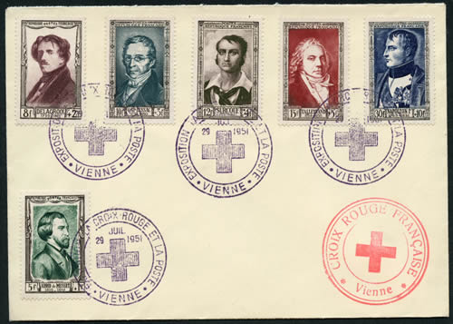 Série Napoléon oblitérée croix-Rouge Vienne