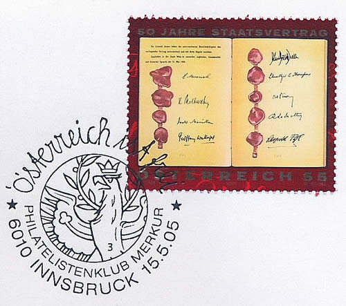 Signatures du traité d'état autrichien