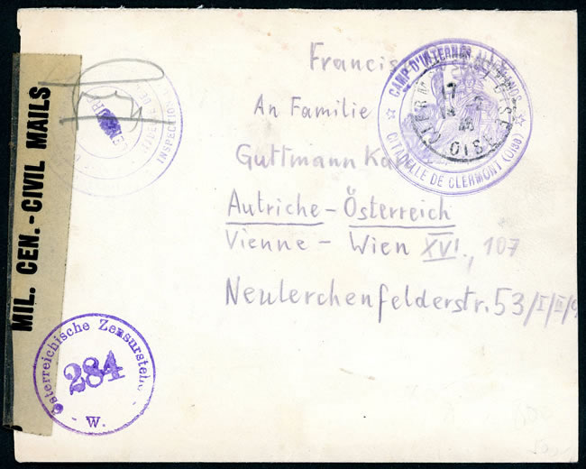 Internés allemands au camp de Clermont (Oise)