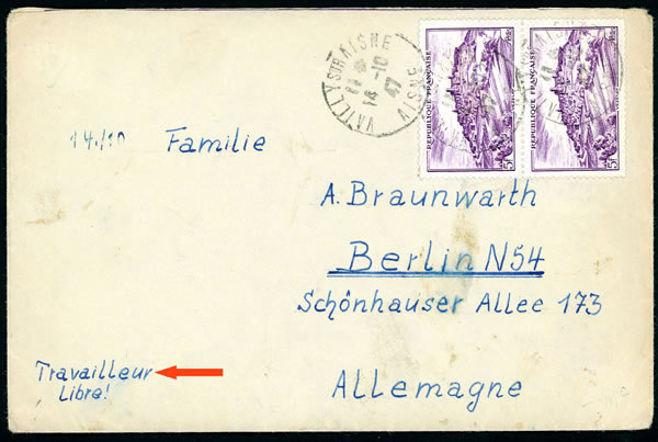 Travilleur allemand libre en France