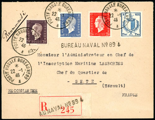 Bureau Naval No 89 Diego Suarez 1946