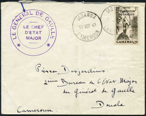 Arrivée de Gaulle au Cameroun