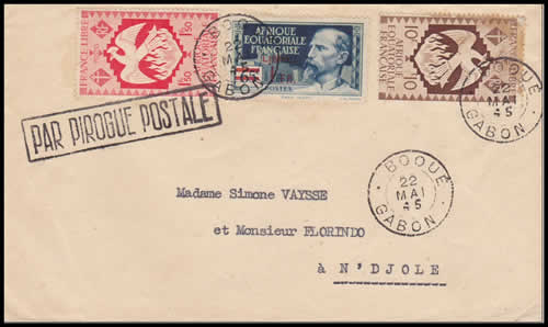 Par Pirogue Postale 1945