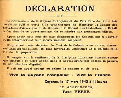 Ralliement de la Guyane aux Alliés