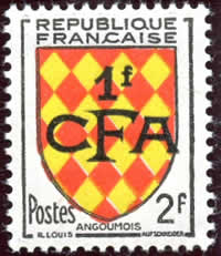 Timbre surchargé CFA