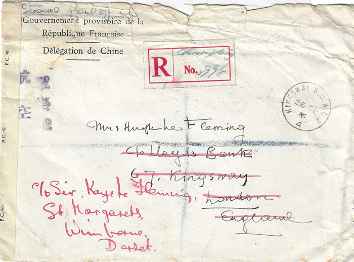 Correspondance du général Pechkof  de Chungking