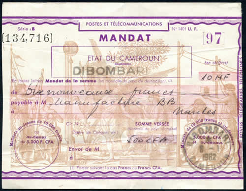 Mandat ETAT DU CAMEROUN