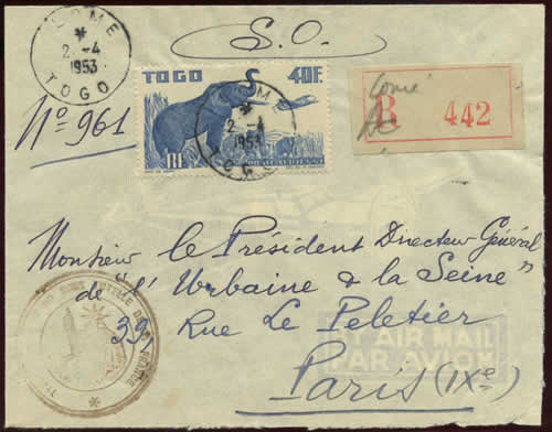 Cachet "Togo sous tutelle"