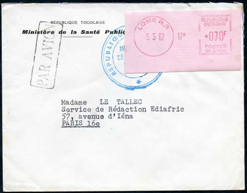 EMA Republique du Togo sur étiquette