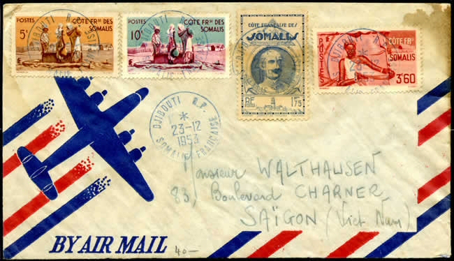 Cachet SOMALIE FRANCAISE 1953