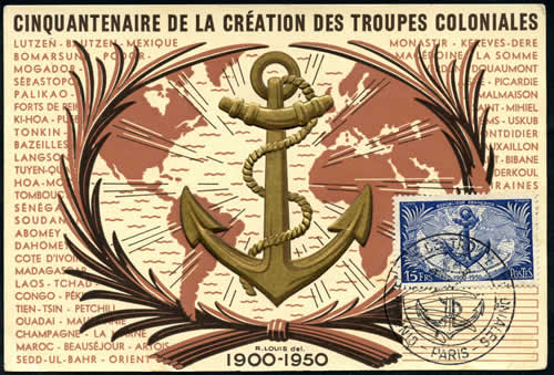 Carte Maximum Troupes Coloniales