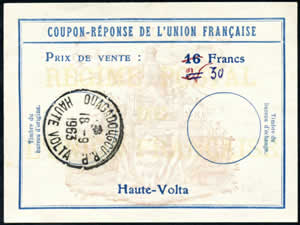 Haute Volta CRUF 25 puis 30 manu sur 16 francs