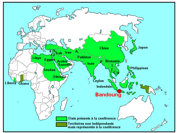 Pays représentés à Bandoung