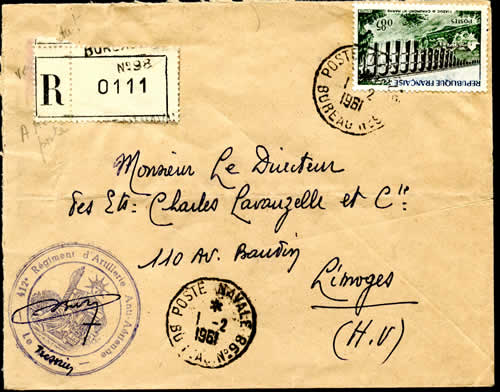 Lettre Recommandée Bureau Naval N° 98