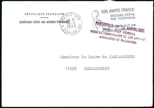 Lettre du Secrétariat Général de la Communauté 1973