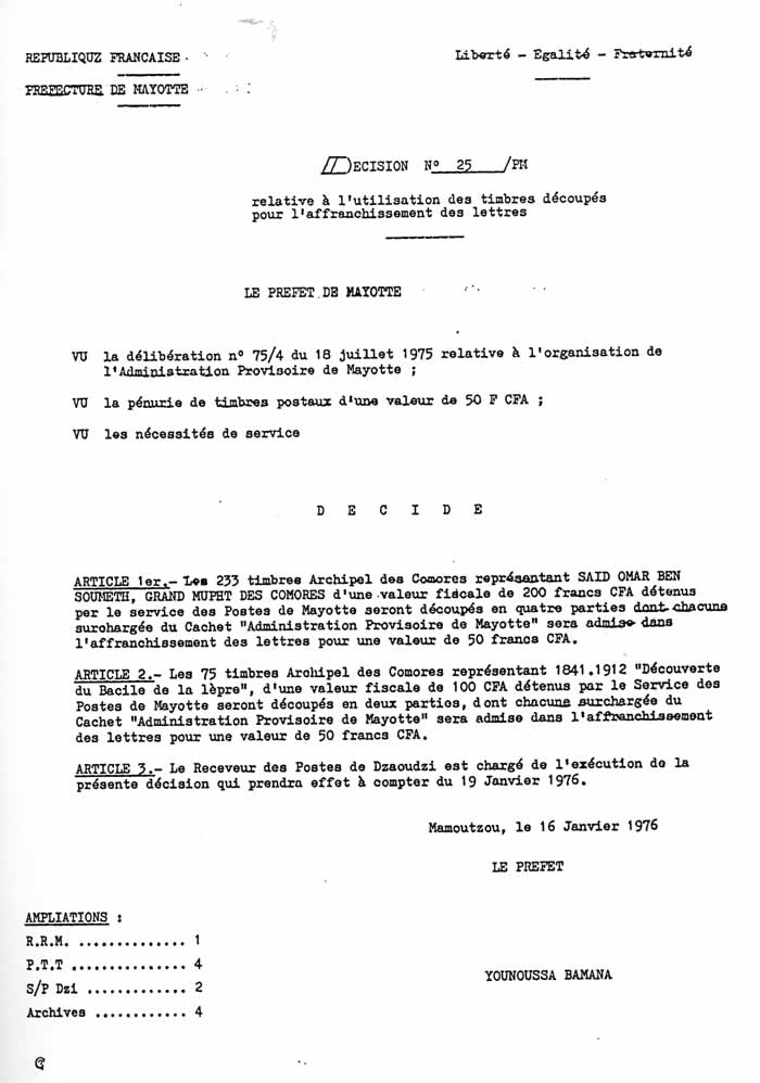 decision timbres coupés